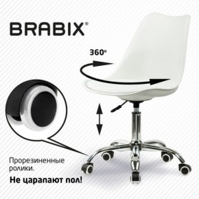 Кресло стул BRABIX "Eames MG-310 CH", хром, пластик белый, экокожа белая, 532923 в Ялуторовске - yalutorovsk.mebel24.online | фото 7