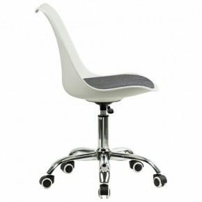 Кресло стул BRABIX "Eames MG-310 CH", хром, пластик белый, ткань серая, 532924 в Ялуторовске - yalutorovsk.mebel24.online | фото 3