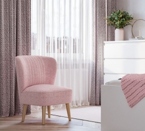 Кресло Унельма светло-розовый, ткань рогожка в Ялуторовске - yalutorovsk.mebel24.online | фото 3