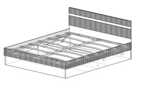 ОЛИВИЯ Кровать 1600 с основанием и ПМ в Ялуторовске - yalutorovsk.mebel24.online | фото 4