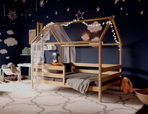 Кровать-домик 80*190 без покраски в Ялуторовске - yalutorovsk.mebel24.online | фото 3