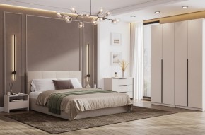 Кровать двойная №4 с основанием (Бежевый) в Ялуторовске - yalutorovsk.mebel24.online | фото 3