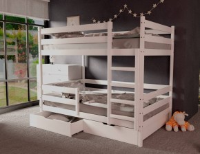 Кровать двухъярусная без крыши 80*160 Белый в Ялуторовске - yalutorovsk.mebel24.online | фото