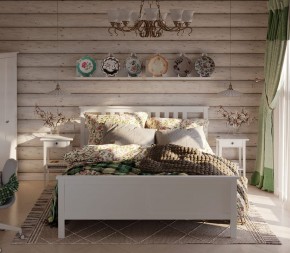 Кровать Кантри двухспальная 180х200, массив сосны, цвет белый в Ялуторовске - yalutorovsk.mebel24.online | фото 4