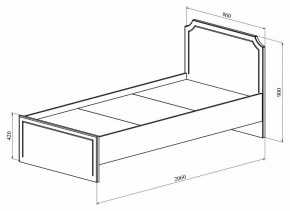 Кровать односпальная ДримСтар ДС-50 в Ялуторовске - yalutorovsk.mebel24.online | фото 2