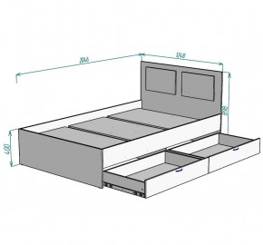 Кровать Ольга L45 (1200) 2 ящика в Ялуторовске - yalutorovsk.mebel24.online | фото 2