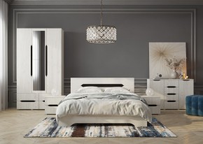 Кровать Вега 1,4 + основание (Крафт белый - Венге) в Ялуторовске - yalutorovsk.mebel24.online | фото 3