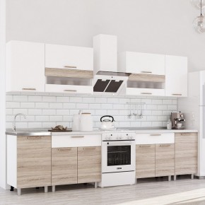 Кухня Айсбери 2.4 м (Белый/Дуб Сонома) в Ялуторовске - yalutorovsk.mebel24.online | фото