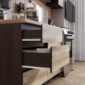 Кухня Энигма 1.6 м (венге/дуб каньон) в Ялуторовске - yalutorovsk.mebel24.online | фото 2