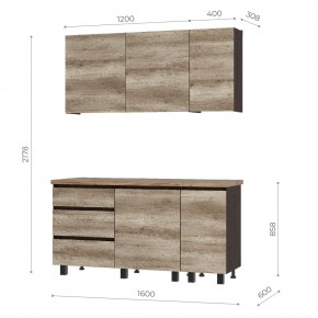 Кухня Энигма 1.6 м (венге/дуб каньон) в Ялуторовске - yalutorovsk.mebel24.online | фото 5