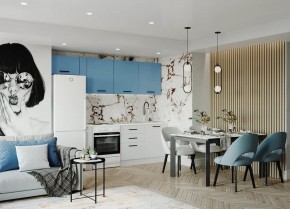 Кухонный гарнитур Капри 2550 (Стол. 26мм) в Ялуторовске - yalutorovsk.mebel24.online | фото
