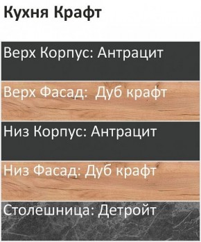 Кухонный гарнитур Крафт 2200 (Стол. 26мм) в Ялуторовске - yalutorovsk.mebel24.online | фото 3