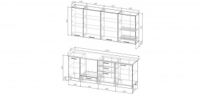 Кухонный гарнитур Меренга 2200 h950 (Стол. 38мм) в Ялуторовске - yalutorovsk.mebel24.online | фото 2