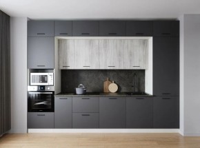 Кухонный гарнитур Санторини 3400 (Стол. 38мм) в Ялуторовске - yalutorovsk.mebel24.online | фото 1
