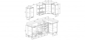 Кухонный гарнитур Умбра 2200*1000 (Стол. 26мм) в Ялуторовске - yalutorovsk.mebel24.online | фото 2