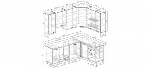 Кухонный гарнитур Умбра 2200*1600 h950 (Стол. 38мм) в Ялуторовске - yalutorovsk.mebel24.online | фото 2