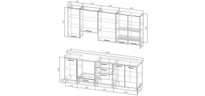 Кухонный гарнитур Умбра 2400 h950 (Стол. 38мм) в Ялуторовске - yalutorovsk.mebel24.online | фото 2