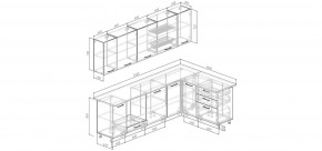 Кухонный гарнитур Умбра 2600*1600 (Стол. 26мм) в Ялуторовске - yalutorovsk.mebel24.online | фото 2