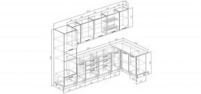 Кухонный гарнитур Умбра 3200*1400 (Стол. 38мм) в Ялуторовске - yalutorovsk.mebel24.online | фото 2