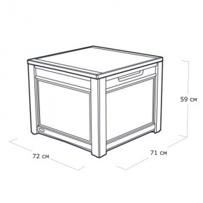 Квадратный сундук Cube Rattan 208 л в Ялуторовске - yalutorovsk.mebel24.online | фото 5