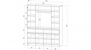 ЛЕНОРА Спальный гарнитур (модульный) графит в Ялуторовске - yalutorovsk.mebel24.online | фото 9
