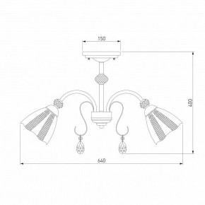 Люстра на штанге Eurosvet Floranse 30155/5 античная бронза в Ялуторовске - yalutorovsk.mebel24.online | фото 3