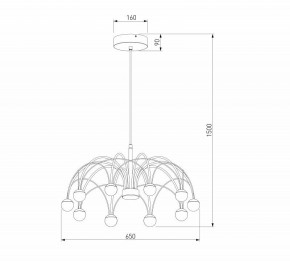 Люстра на штанге Eurosvet Ragno 90030/10 LED золото в Ялуторовске - yalutorovsk.mebel24.online | фото 5