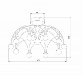 Люстра на штанге Eurosvet Ragno 90035/10 LED черный в Ялуторовске - yalutorovsk.mebel24.online | фото 4