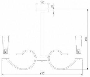 Люстра на штанге Eurosvet Rosher 60141/6 хром в Ялуторовске - yalutorovsk.mebel24.online | фото 2