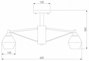 Люстра на штанге Eurosvet Takara 70135/5 кофе в Ялуторовске - yalutorovsk.mebel24.online | фото 2