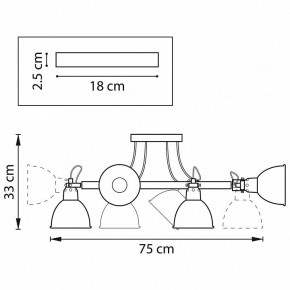 Люстра на штанге Lightstar Acrobata 761063 в Ялуторовске - yalutorovsk.mebel24.online | фото 2