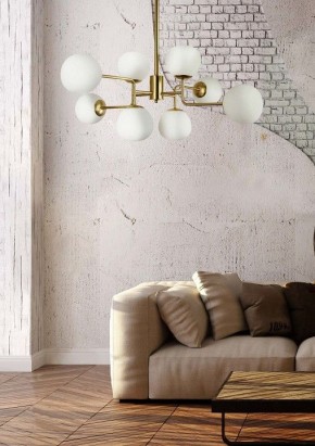 Люстра на штанге Maytoni Erich MOD221-PL-08-G в Ялуторовске - yalutorovsk.mebel24.online | фото 5