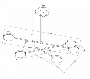 Люстра на штанге Maytoni Fad MOD070PL-L36W3K в Ялуторовске - yalutorovsk.mebel24.online | фото 3