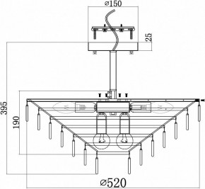 Люстра на штанге Maytoni Mazzo MOD130CL-11G в Ялуторовске - yalutorovsk.mebel24.online | фото 5