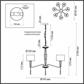 Люстра на штанге Odeon Light Latte 5403/7 в Ялуторовске - yalutorovsk.mebel24.online | фото 8