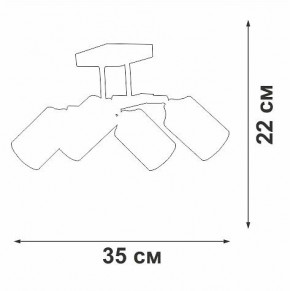 Люстра на штанге Vitaluce V2833 V2833-1/4PL в Ялуторовске - yalutorovsk.mebel24.online | фото 4