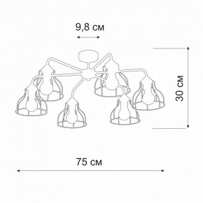 Люстра на штанге Vitaluce V3102 V3102-0/6PL в Ялуторовске - yalutorovsk.mebel24.online | фото 2