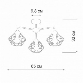 Люстра на штанге Vitaluce V4258 V4258-0/3PL в Ялуторовске - yalutorovsk.mebel24.online | фото 2
