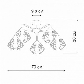 Люстра на штанге Vitaluce V4258 V4258-0/5PL в Ялуторовске - yalutorovsk.mebel24.online | фото 2