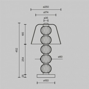 Настольная лампа декоративная Maytoni Amulet MOD555TL-L8G3K в Ялуторовске - yalutorovsk.mebel24.online | фото 4