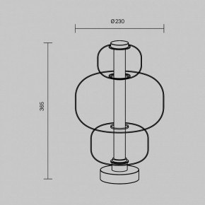 Настольная лампа декоративная Maytoni Atmos MOD364TL-L15B3K в Ялуторовске - yalutorovsk.mebel24.online | фото 5