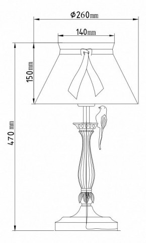 Настольная лампа декоративная Maytoni Bird ARM013-11-W в Ялуторовске - yalutorovsk.mebel24.online | фото 5