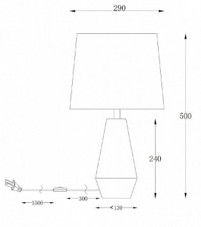 Настольная лампа декоративная Maytoni Calvin Table Z181-TL-01-B в Ялуторовске - yalutorovsk.mebel24.online | фото 2