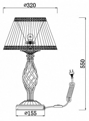 Настольная лампа декоративная Maytoni Grace RC247-TL-01-R в Ялуторовске - yalutorovsk.mebel24.online | фото 3