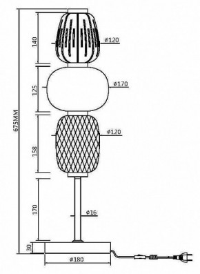 Настольная лампа декоративная Maytoni Pattern MOD267TL-L28CH3K в Ялуторовске - yalutorovsk.mebel24.online | фото 4