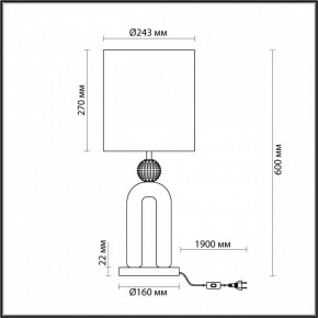 Настольная лампа декоративная Odeon Light Bagel 5410/1T в Ялуторовске - yalutorovsk.mebel24.online | фото 4