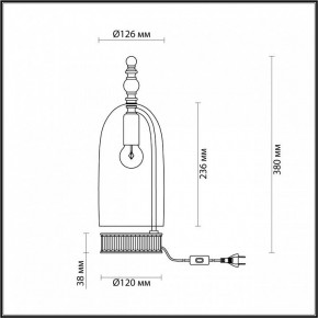 Настольная лампа декоративная Odeon Light Bell 4892/1T в Ялуторовске - yalutorovsk.mebel24.online | фото 6