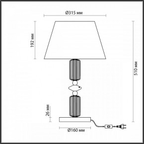 Настольная лампа декоративная Odeon Light Candy 4861/1TA в Ялуторовске - yalutorovsk.mebel24.online | фото 4