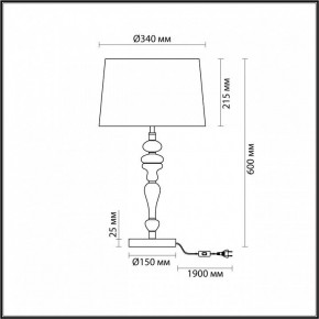 Настольная лампа декоративная Odeon Light Homi 5040/1T в Ялуторовске - yalutorovsk.mebel24.online | фото 4