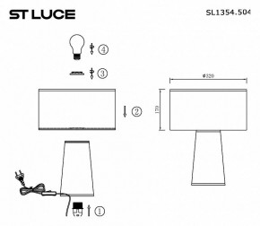 Настольная лампа декоративная ST-Luce Jackie SL1354.504.01 в Ялуторовске - yalutorovsk.mebel24.online | фото 4